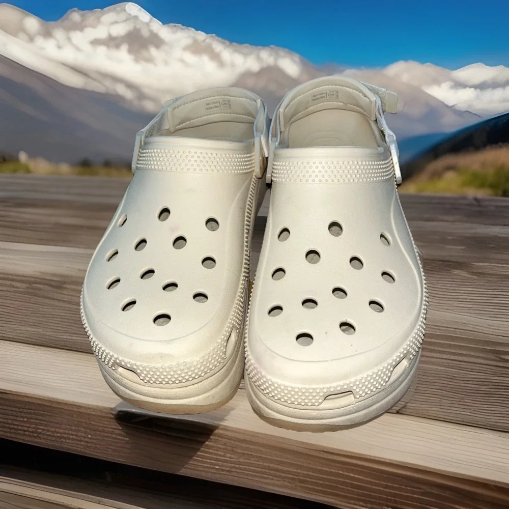 Crocs Hiker Xscape Clog BONE Womens 12.5 Mens 11 208365-108 Trail‎ Beach Shoes